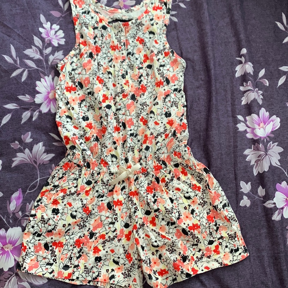 Gap Big Girls Floral Romper size M